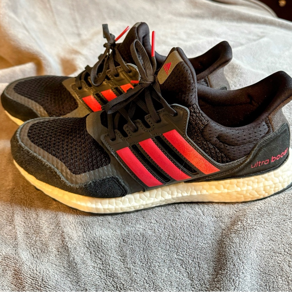 Adidas Ultra Boost Black and Red Sneakers